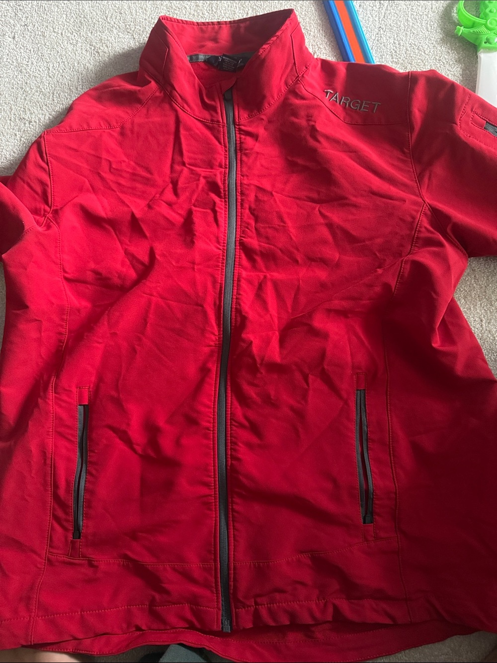 Target Men’s Bright Red Lightweight Full-Zip Shirt Jacket